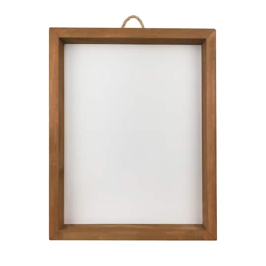 6 Pack: 8&#x22; x 10&#x22; White Plaque with Brown Frame by Make Market&#xAE;
